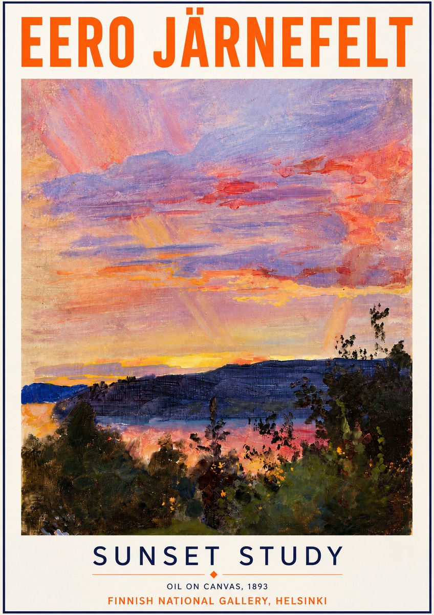 Eero Järnefelt Sunset Study No5 - Poszter