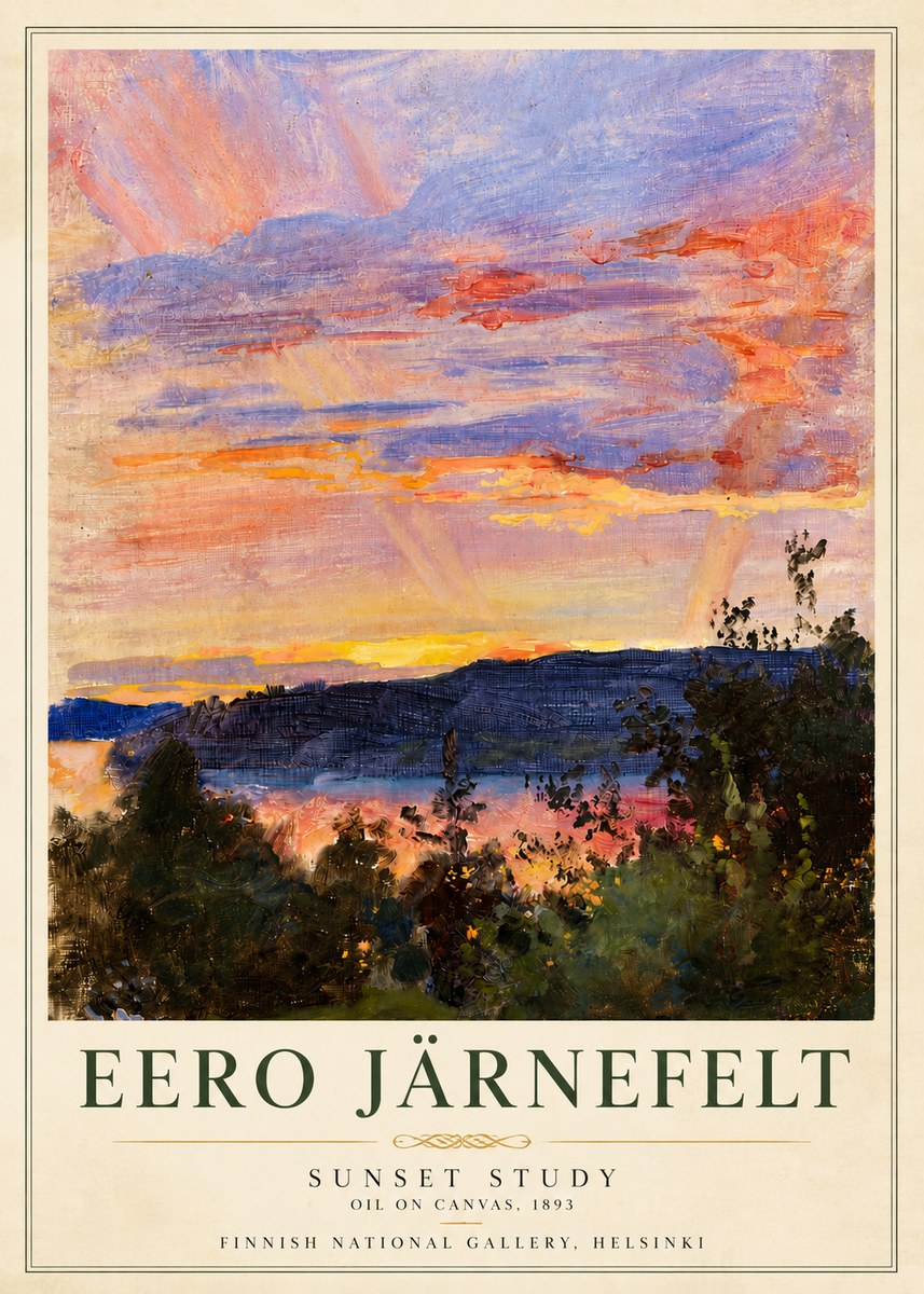 Eero Järnefelt Sunset Study No6 - Poszter
