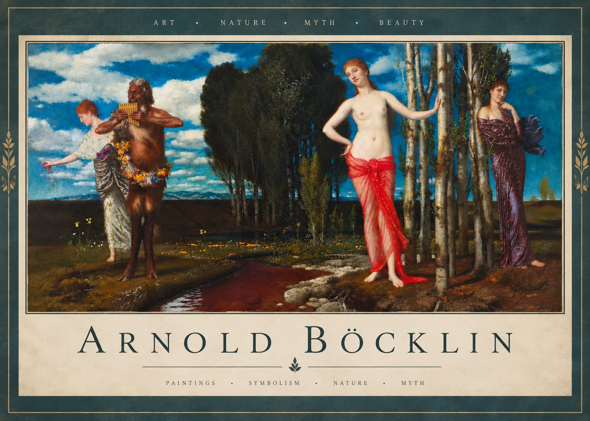 Arnold Böcklin Spring Evening No5 - Poszter