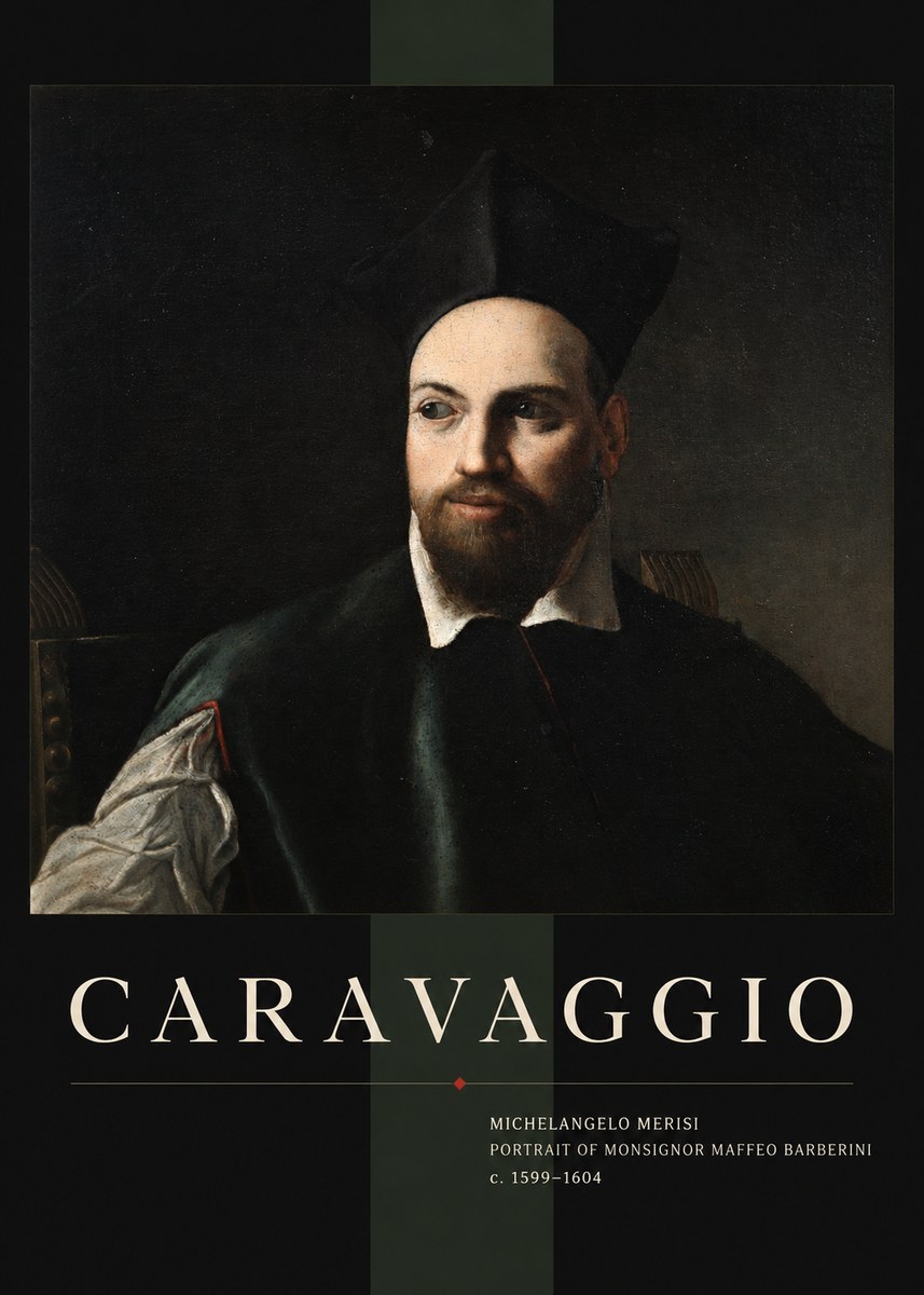 Michelangelo Merisi da Caravaggio Portrait of Monsignor Maffeo Barberini No4 - Poszter