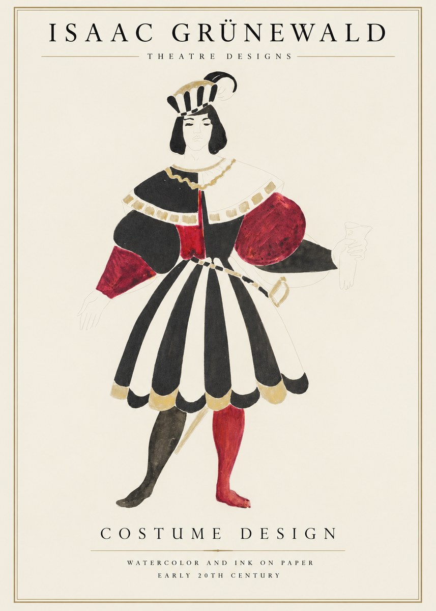 Isaac Grünewald Costume Design XI No1 - Poszter