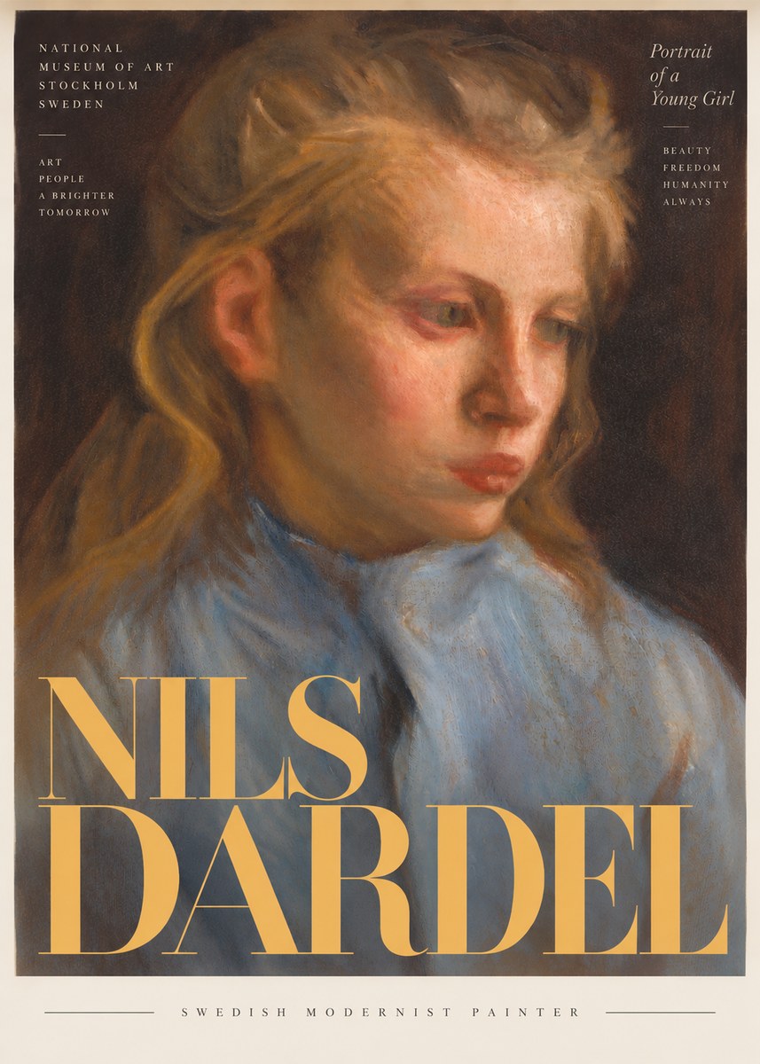 Nils Dardel Portrait of a Young Girl No5 - Poszter