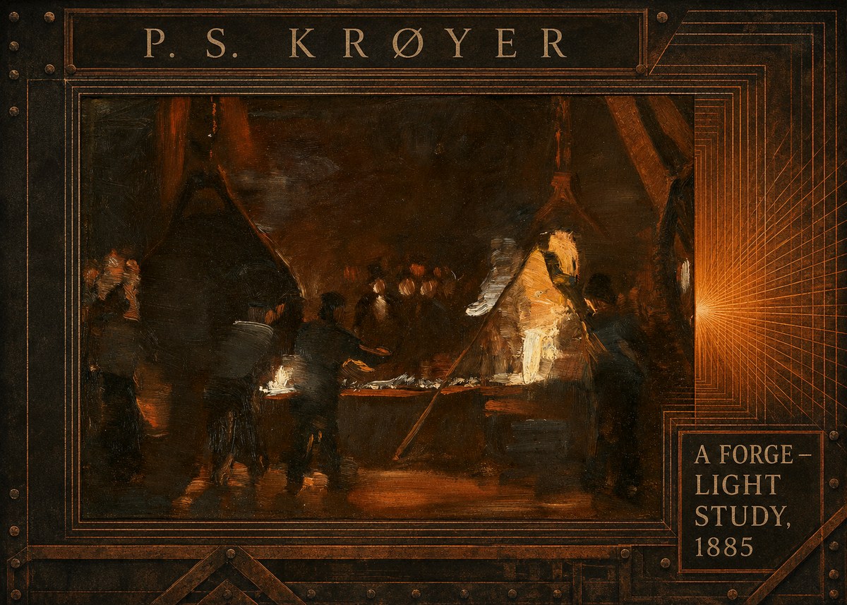 P.S. Krøyer A Forge — Light Study, 1885 No6 - Poszter