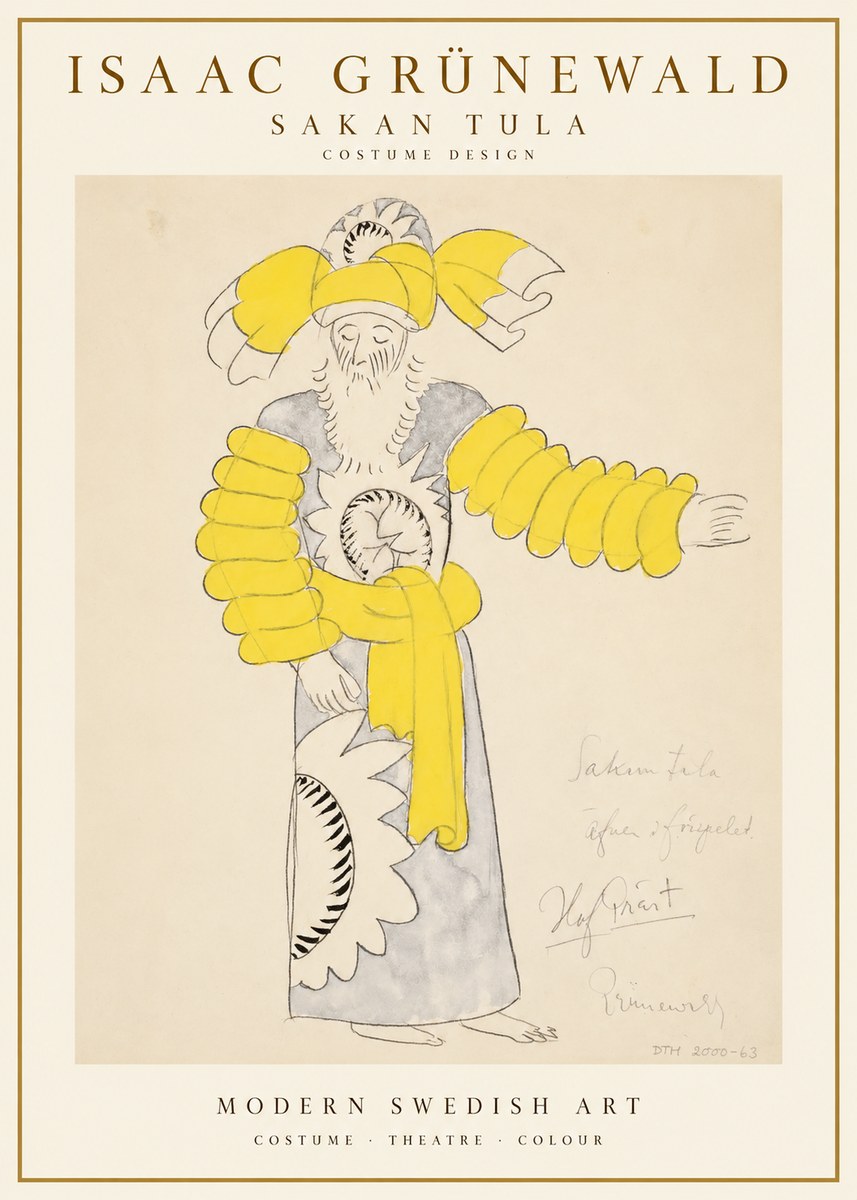 Isaac Grünewald Sakan Tula - Costume Design No1 - Poszter