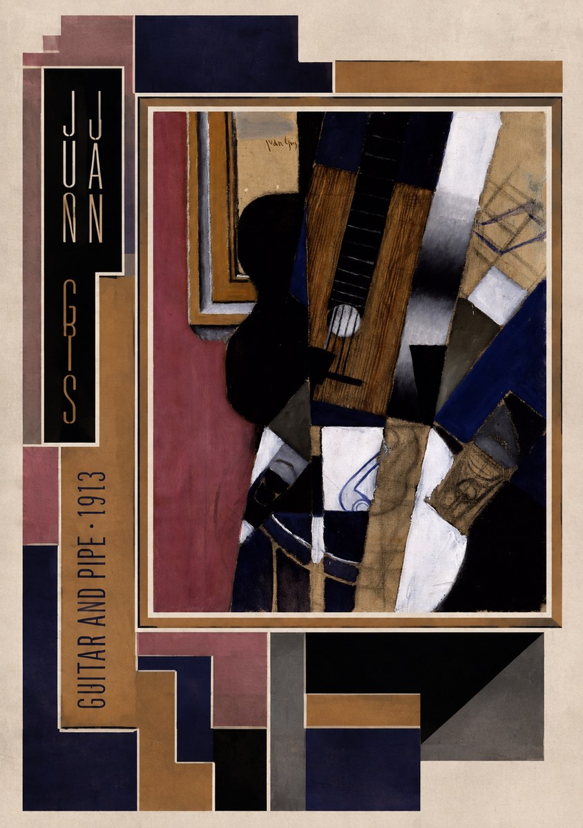 Juan Gris Guitar and Pipe II No2 - Poszter
