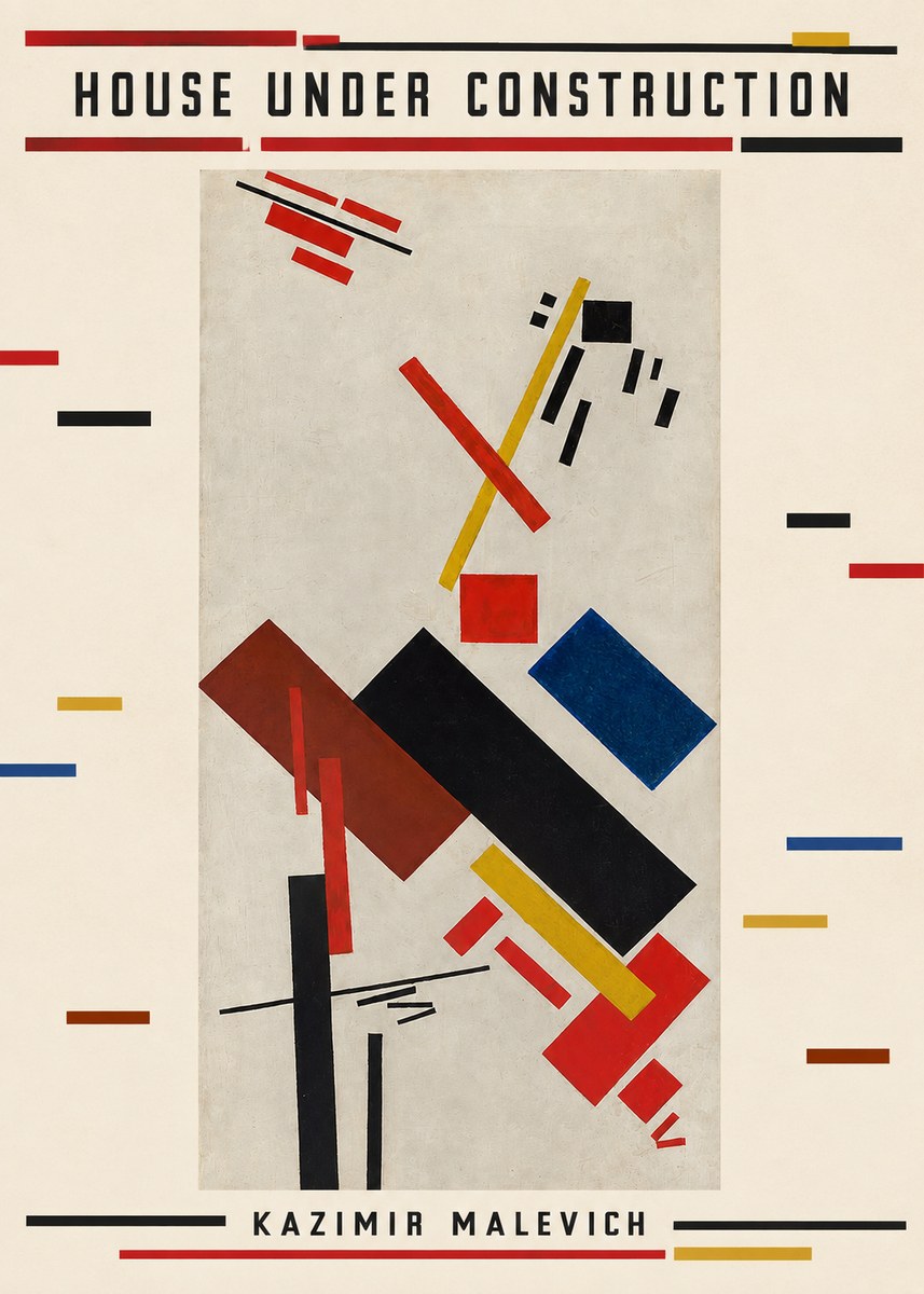 Kazimir Malevich House Under Construction No5 - Poszter