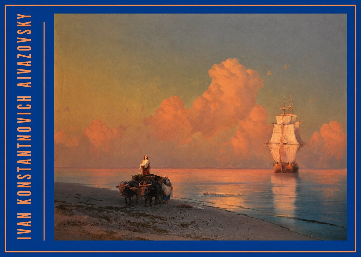 Ivan Konstantinovich Aivazovsky Sunset at Sea No3 - Poszter
