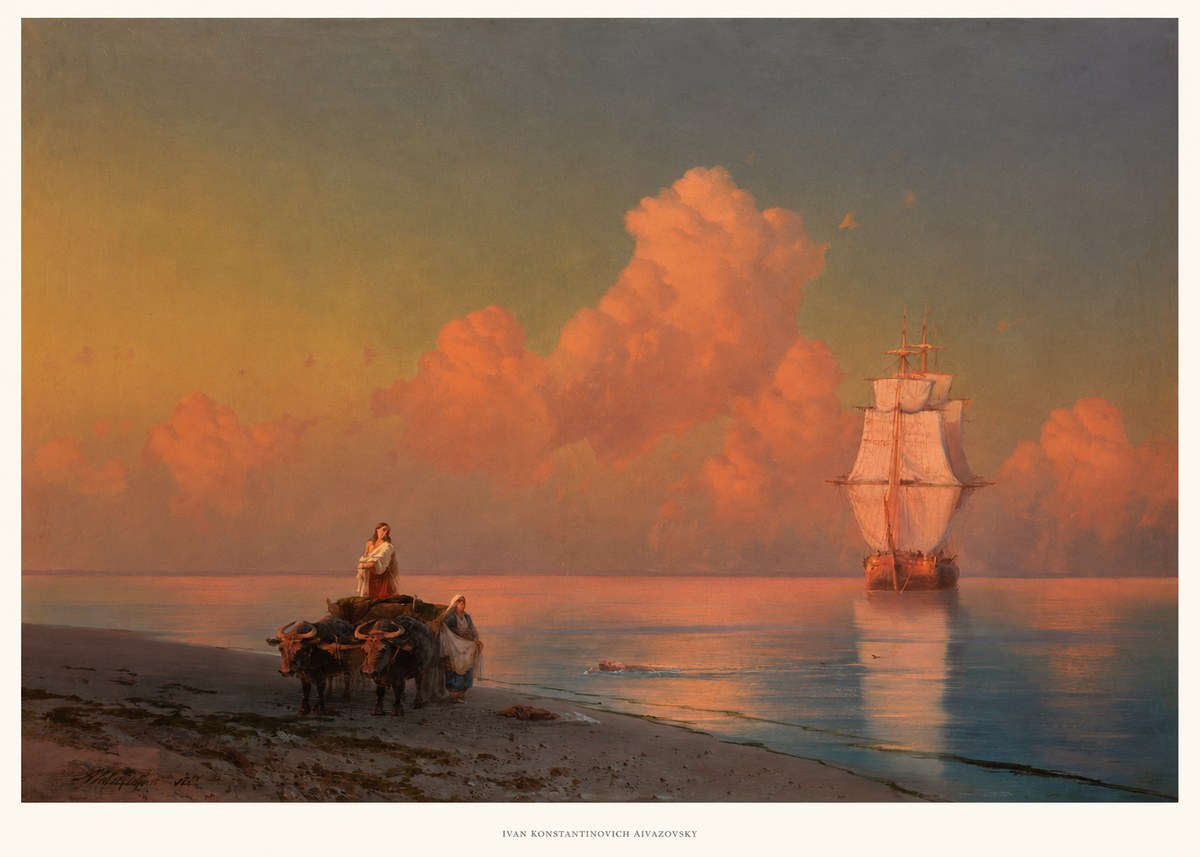 Ivan Konstantinovich Aivazovsky Sunset at Sea No5 - Poszter
