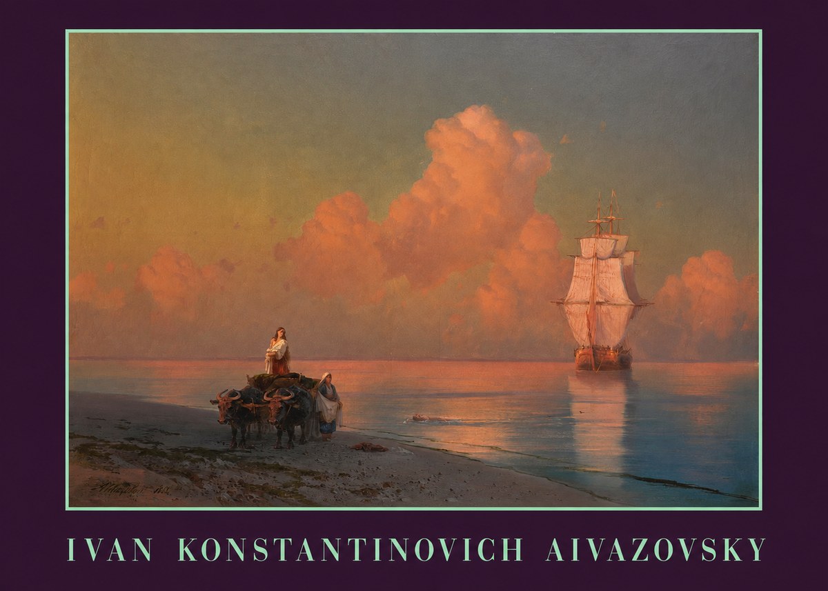 Ivan Konstantinovich Aivazovsky Sunset at Sea No6 - Poszter