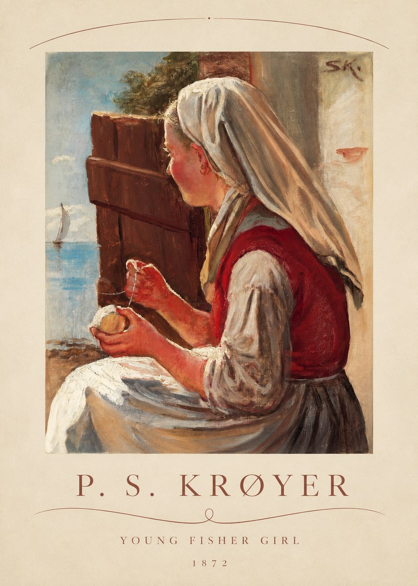P.S. Krøyer Young Fisher Girl No3 - Poszter