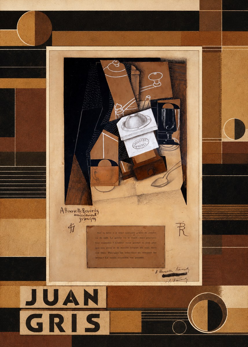 Juan Gris Still Life with Coffee Grinder II No3 - Poszter