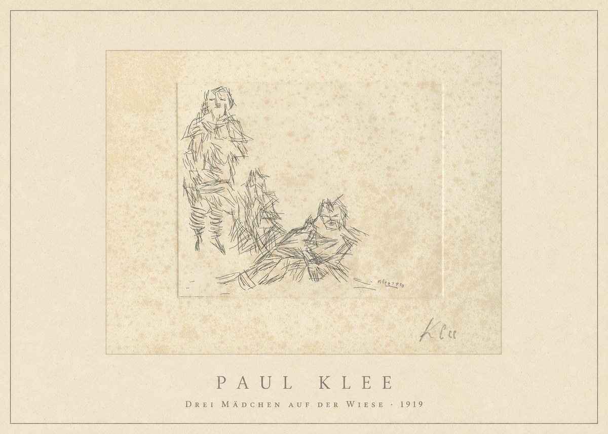Paul Klee Drei Mädchen Auf D. Wiese No4 - Poszter