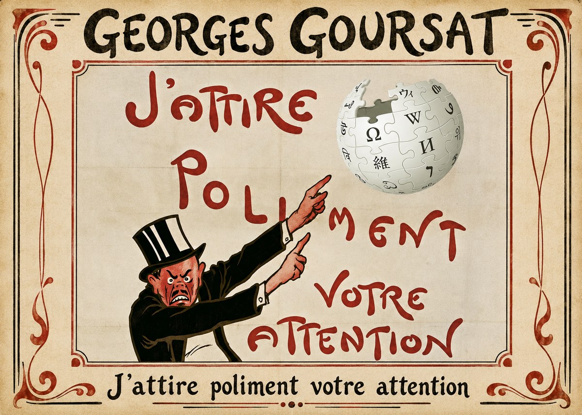 Georges Goursat J'attire Poliment Votre Attention No1 - Poszter