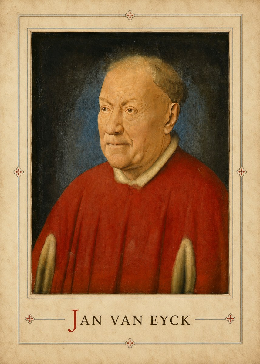 Jan van Eyck Portrait of a Man III No3 - Poszter