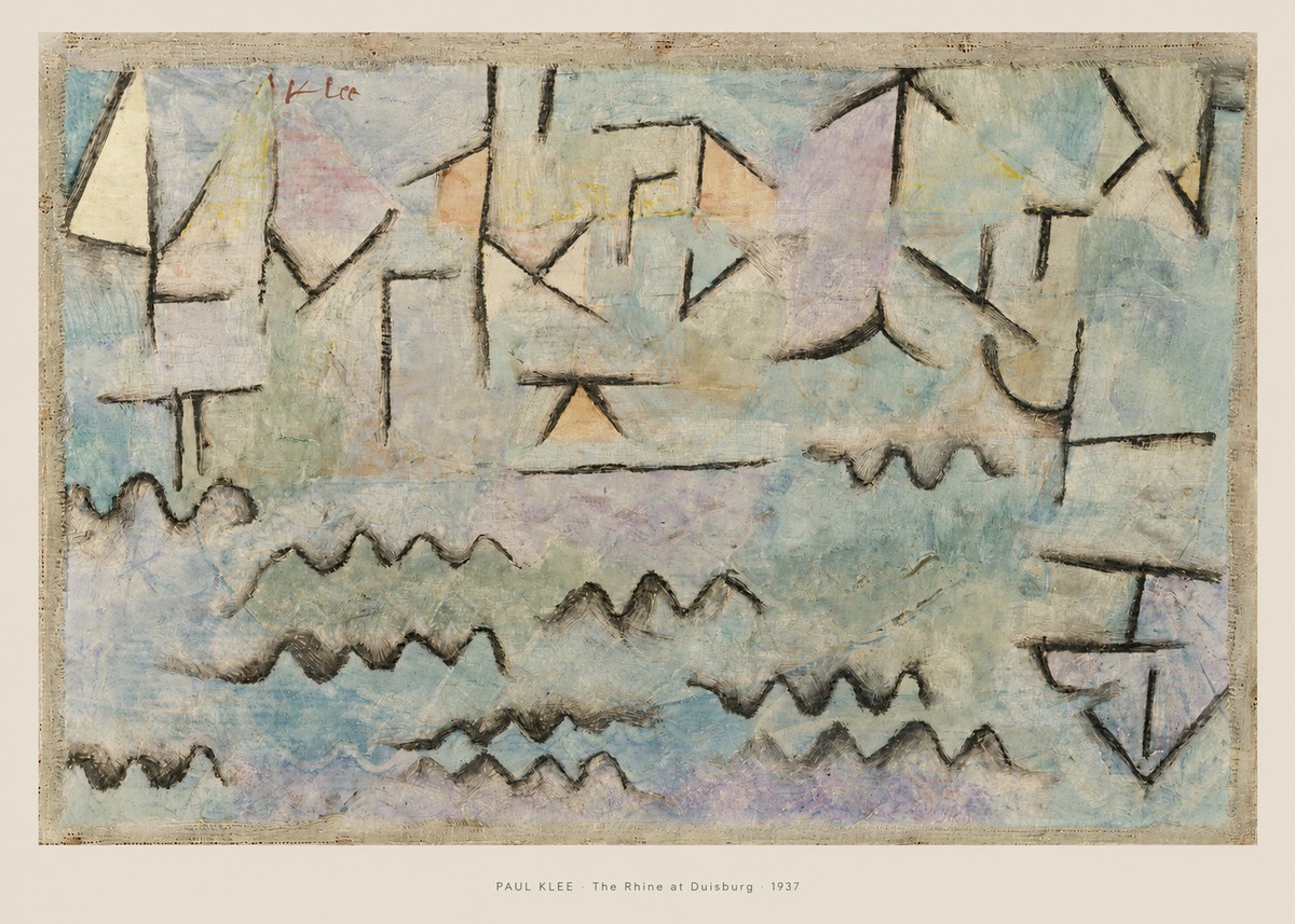Paul Klee The Rhine at Duisburg No6 - Poszter