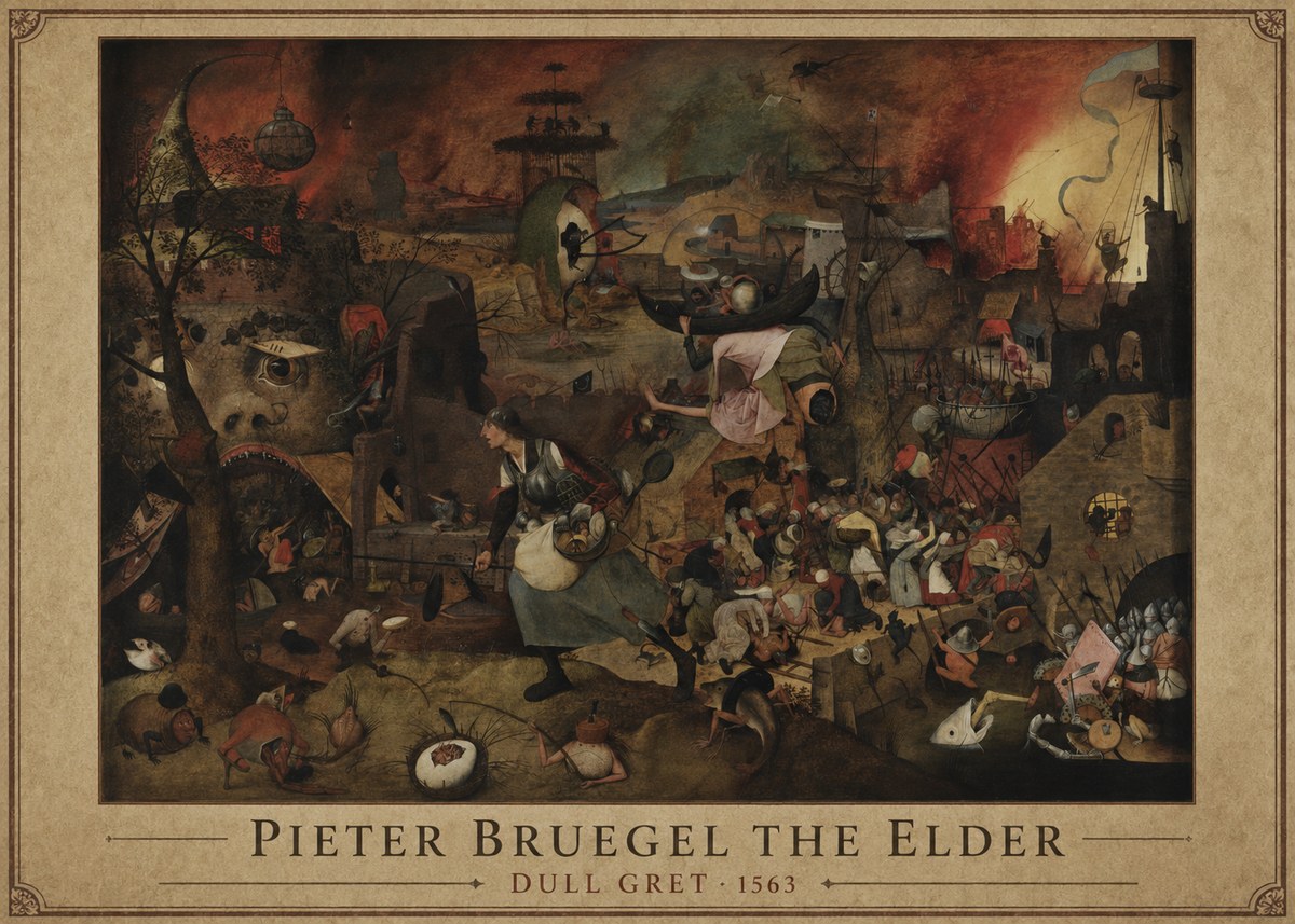 Pieter Bruegel Dull Gret III No1 - Poszter
