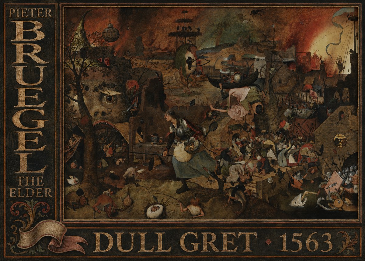 Pieter Bruegel Dull Gret III No3 - Poszter