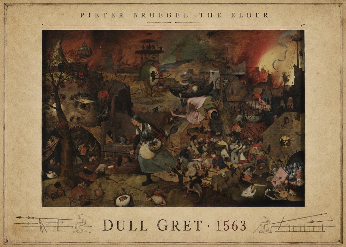 Pieter Bruegel Dull Gret III No4 - Poszter