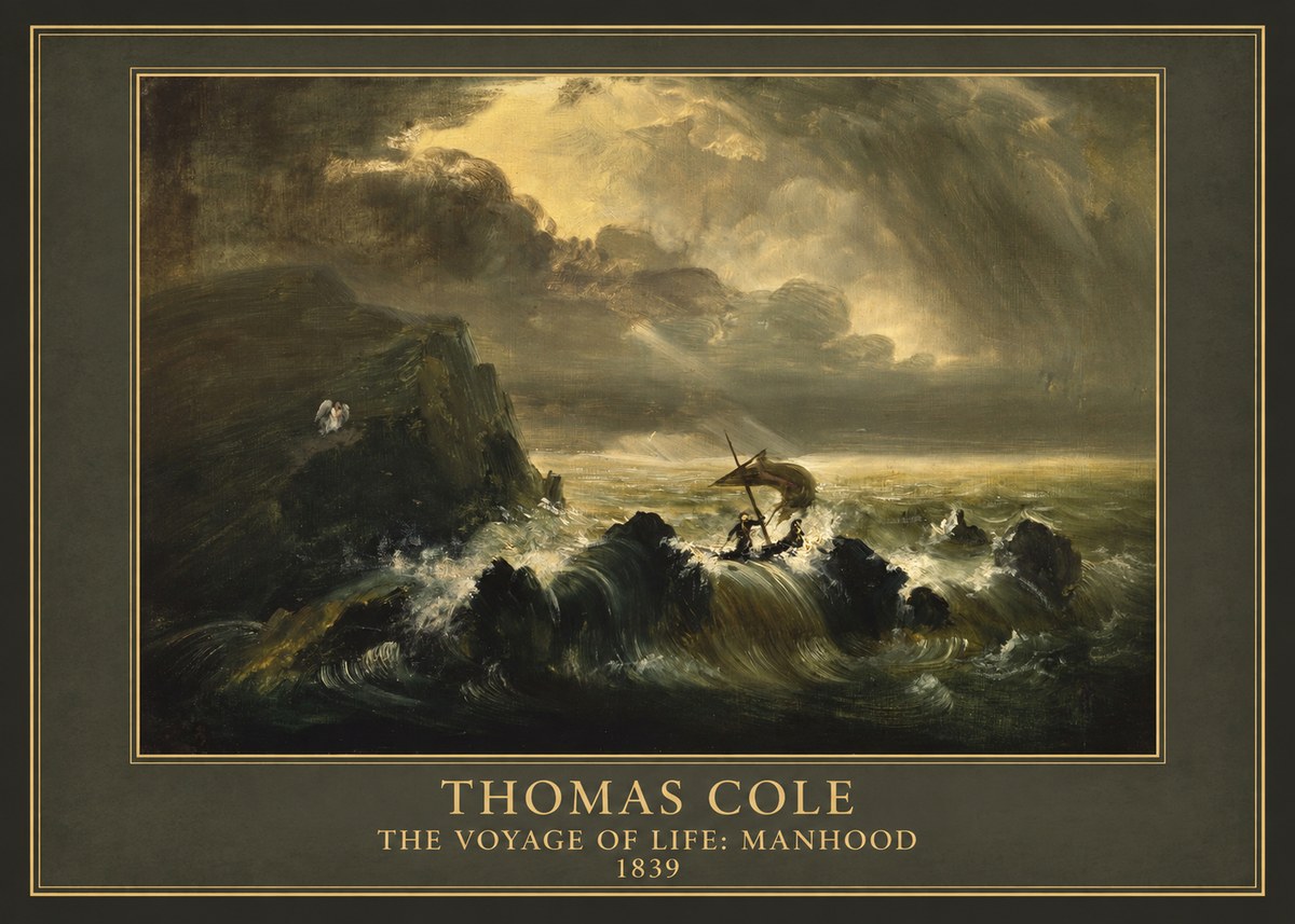 Thomas Cole The Voyage of Life: Manhood IV No1 - Poszter
