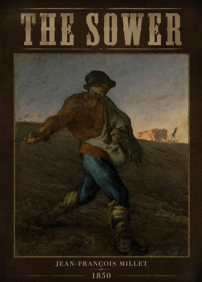 Jean-François Millet The Sower II No3 - Poszter