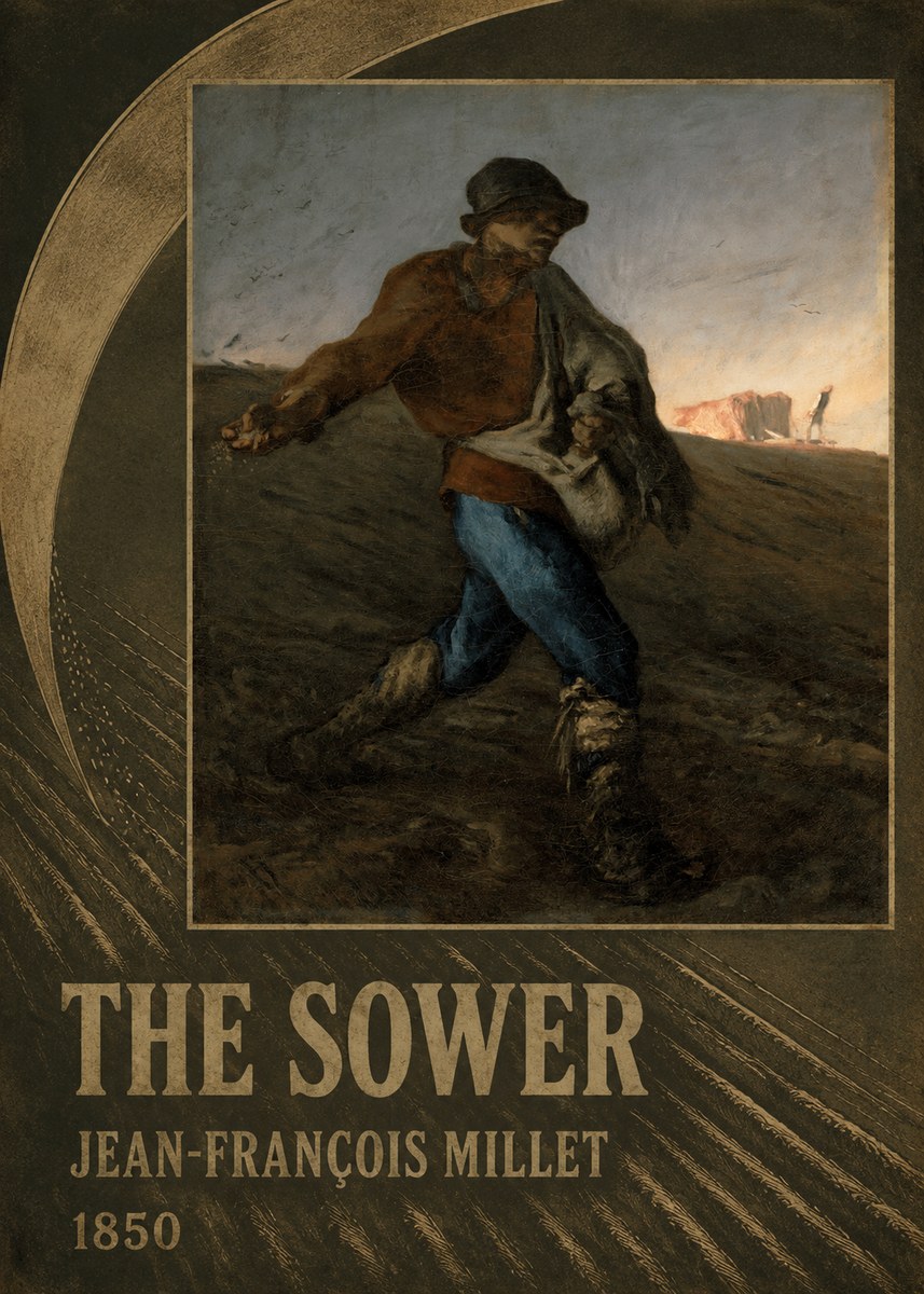 Jean-François Millet The Sower II No5 - Poszter