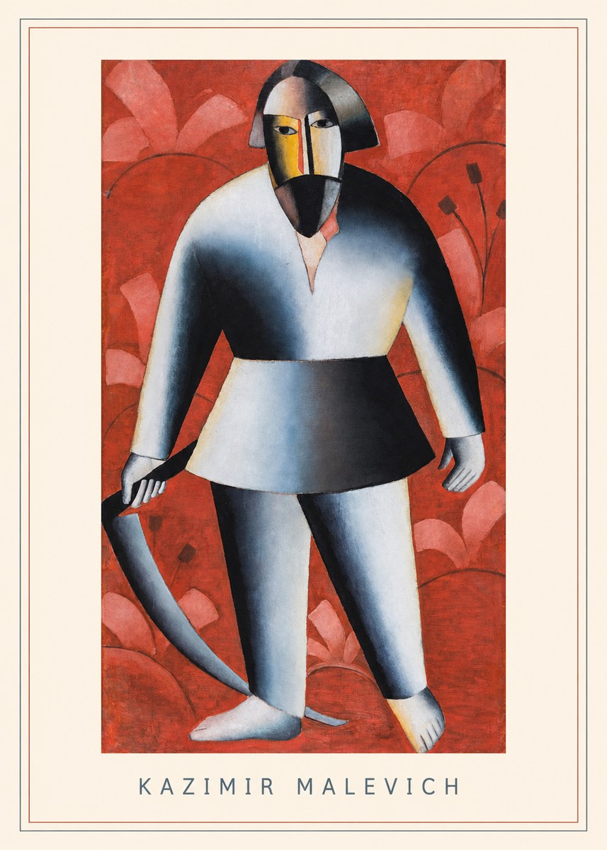 Kazimir Malevich Peasant with Scythe No3 - Poszter