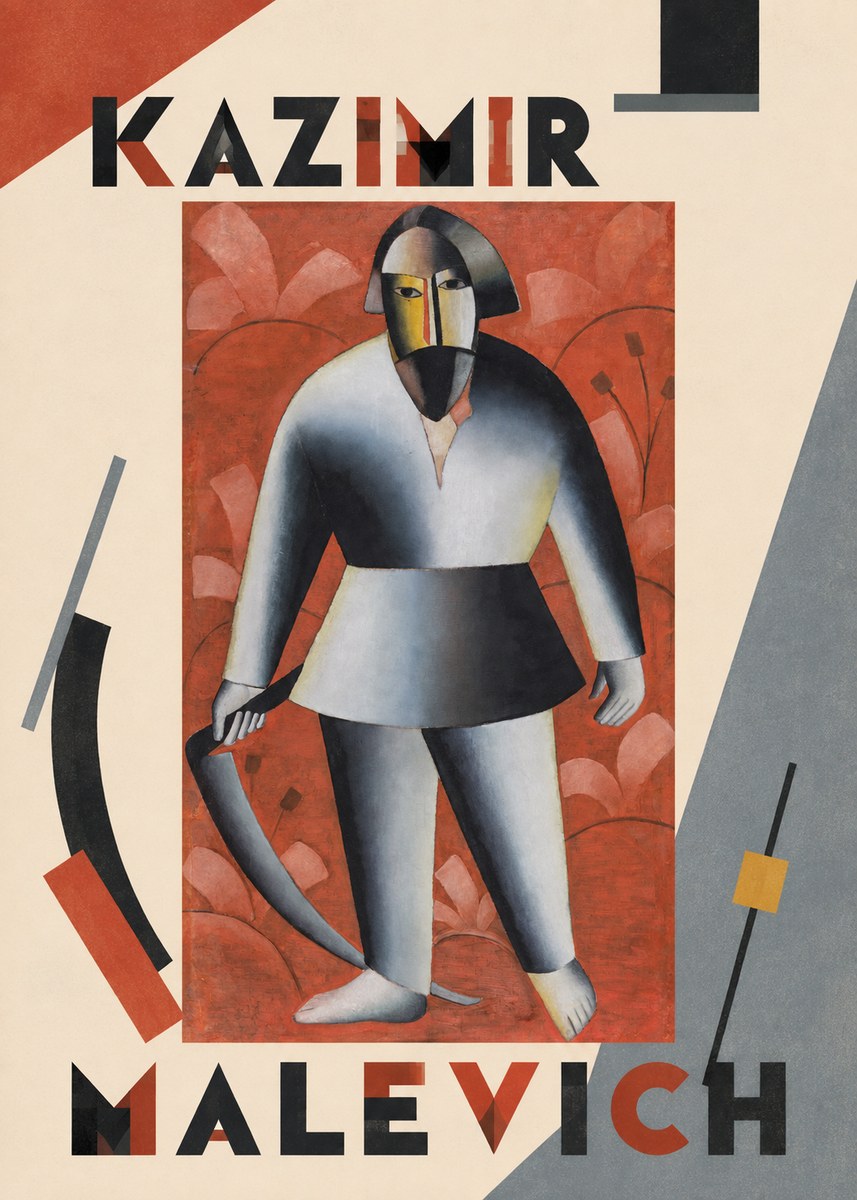 Kazimir Malevich Peasant with Scythe No6 - Poszter