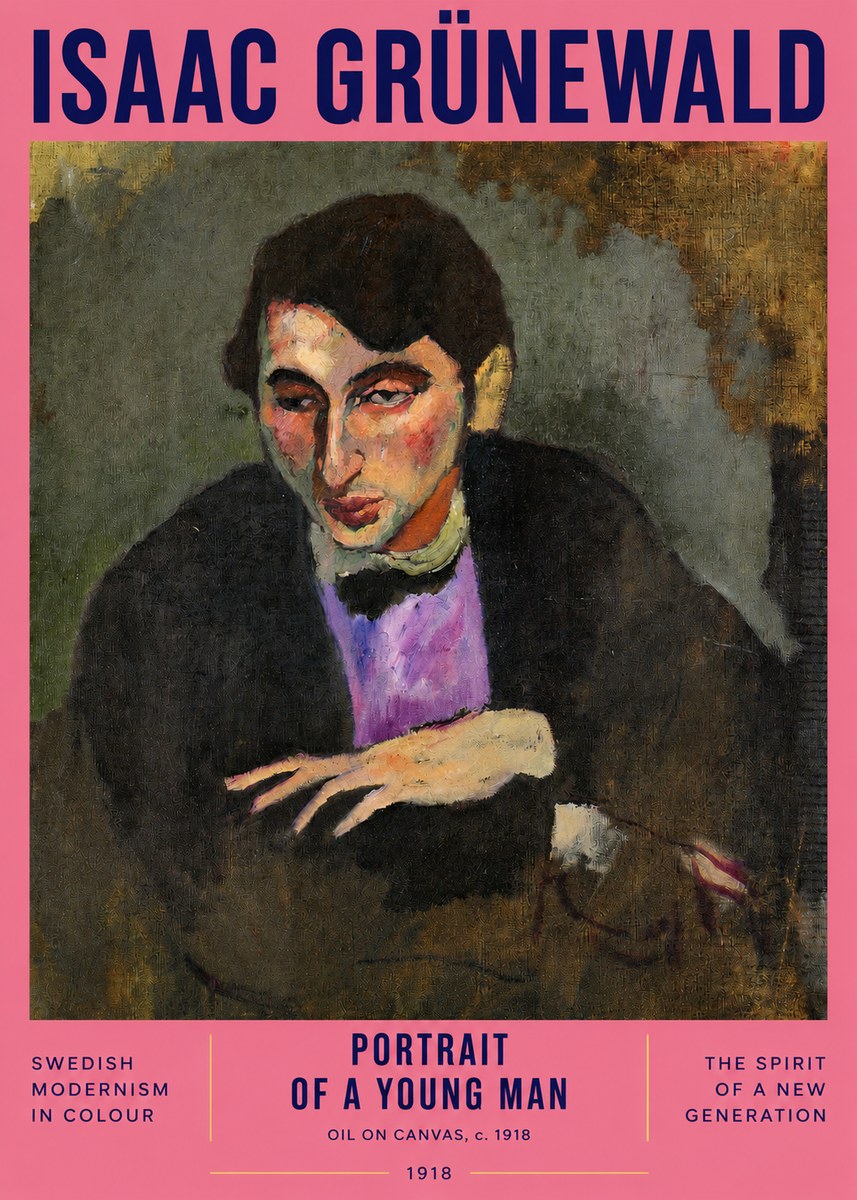 Isaac Grünewald Portrait of a Young Man No2 - Poszter