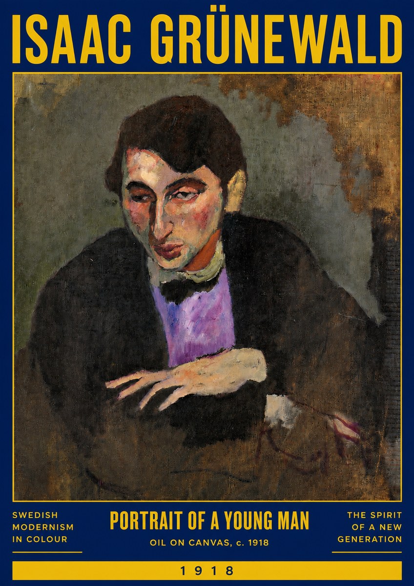 Isaac Grünewald Portrait of a Young Man No3 - Poszter