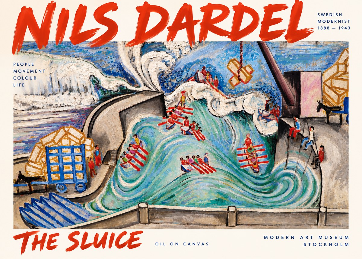 Nils Dardel The Sluice No2 - Poszter