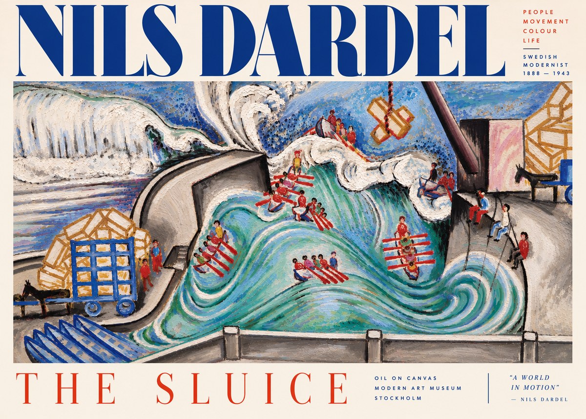 Nils Dardel The Sluice No5 - Poszter