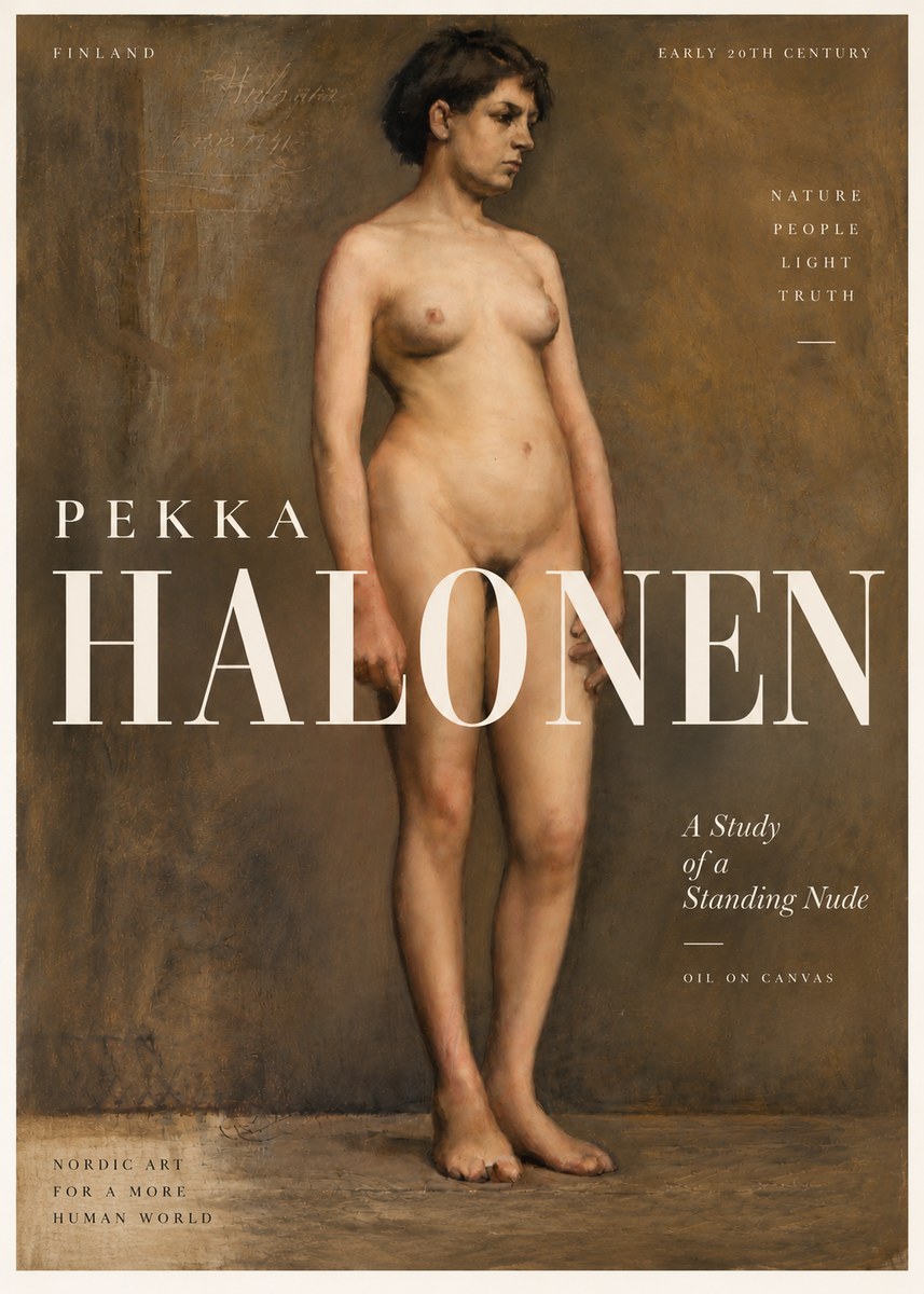 Pekka Halonen A Study of a Standing Nude No4 - Poszter