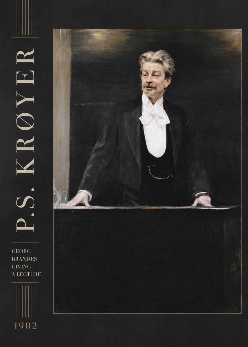 P.S. Krøyer Georg Brandes Giving a Lecture No2 - Poszter