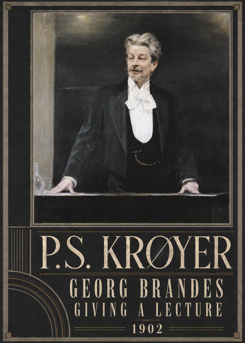 P.S. Krøyer Georg Brandes Giving a Lecture No3 - Poszter