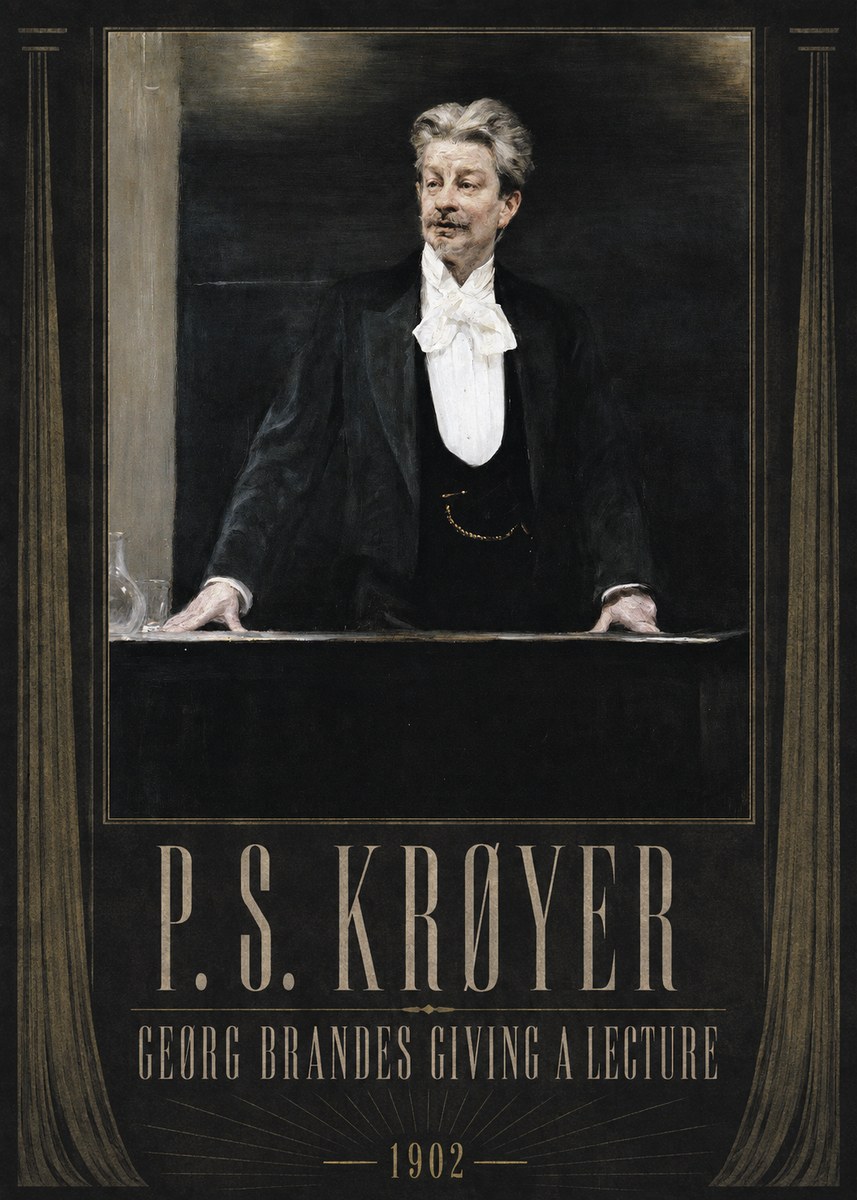 P.S. Krøyer Georg Brandes Giving a Lecture No5 - Poszter