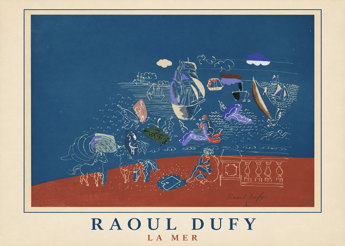 Raoul Dufy La Mer No4 - Poszter