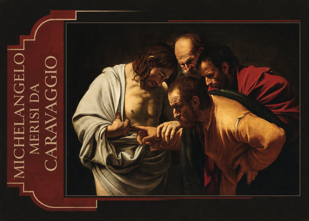 Michelangelo Merisi da Caravaggio The Incredulity of Saint Thomas IV No2 - Poszter
