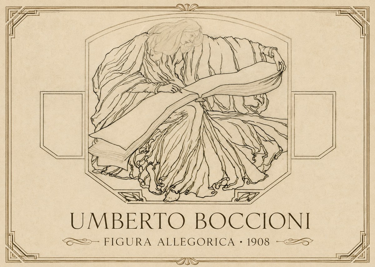 Umberto Boccioni Figura Allegorica No1 - Poszter