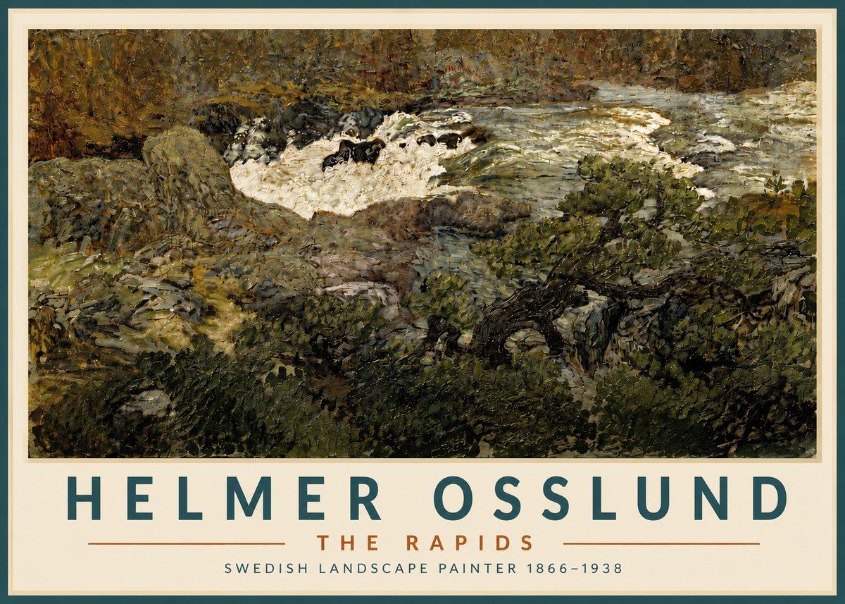 Helmer Osslund The Rapids No6 - Poszter