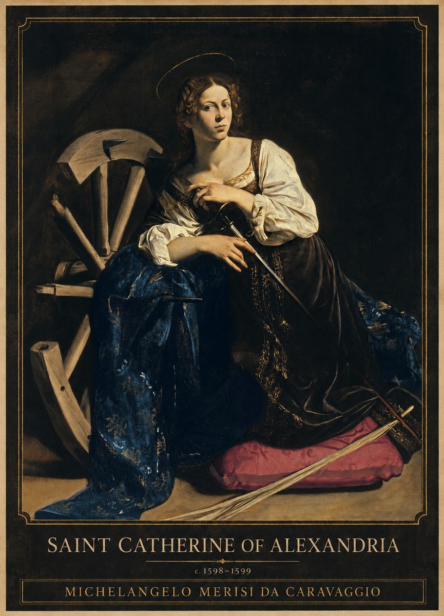 Michelangelo Merisi da Caravaggio Saint Catherine of Alexandria II No3 - Poszter