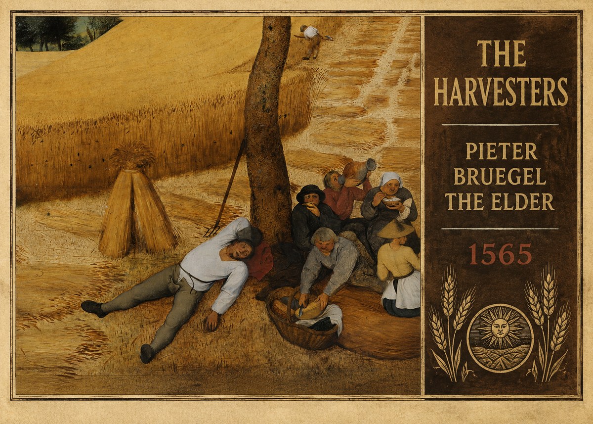 Pieter Bruegel The Harvesters V No3 - Poszter