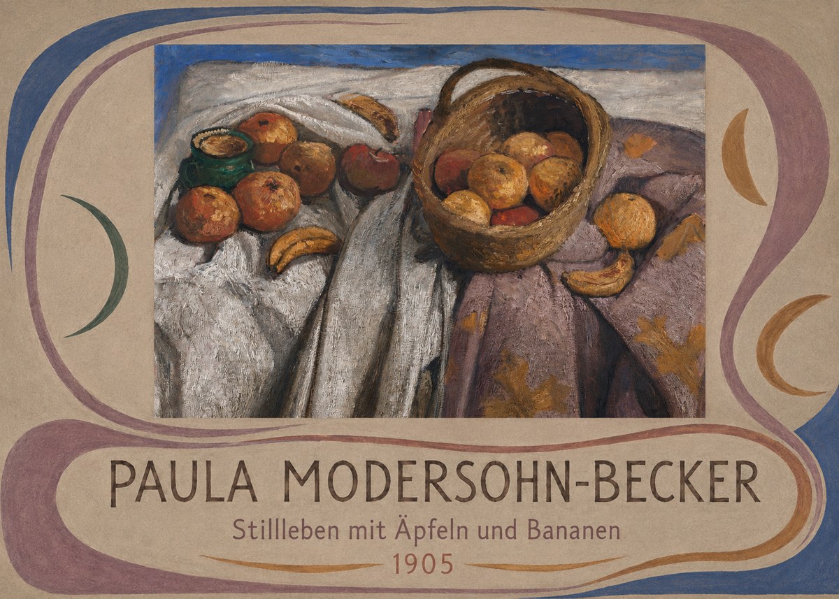 Paula Modersohn-Becker Stillleben Mit Äpfeln Und Bananen No5 - Poszter