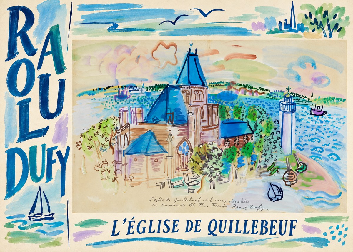 Raoul Dufy L'église De Quillebeuf No6 - Poszter