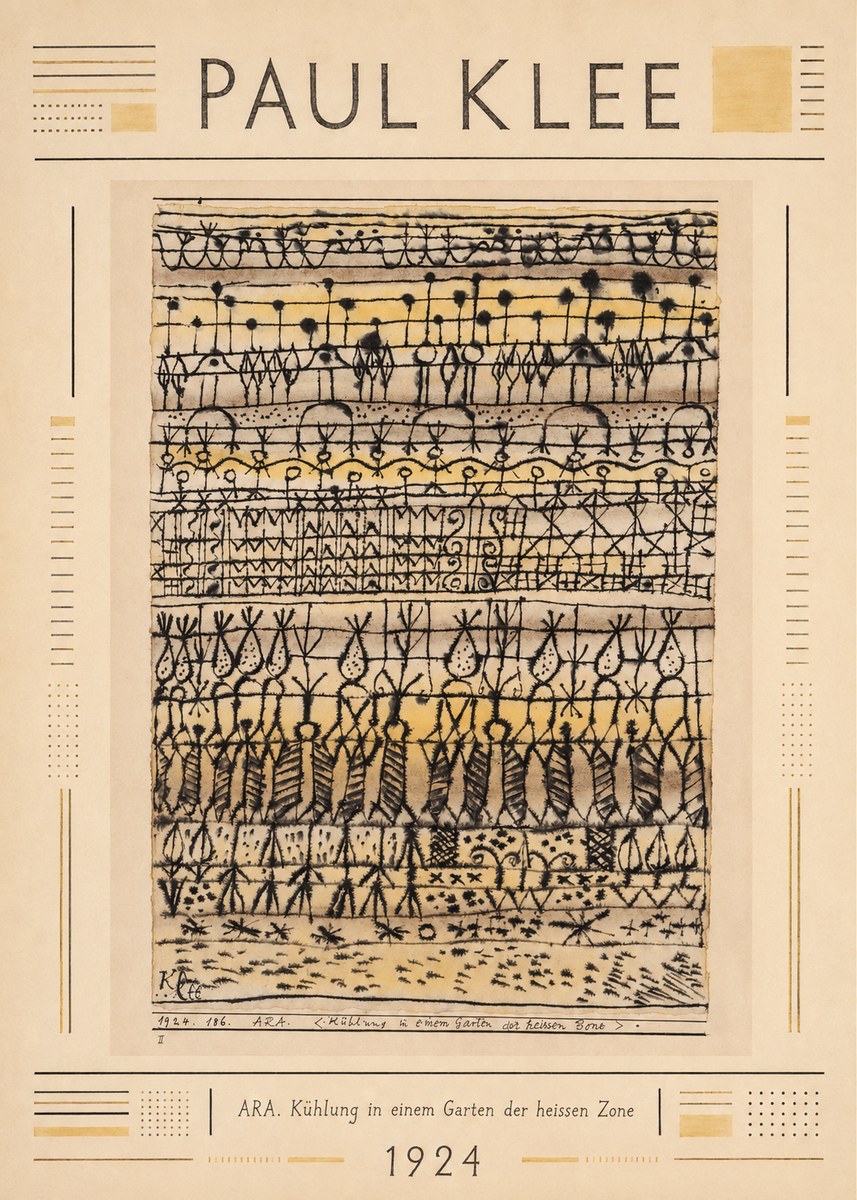 Paul Klee Ara. Kühlung in Einem Garten Der Heissen Zone No2 - Poszter