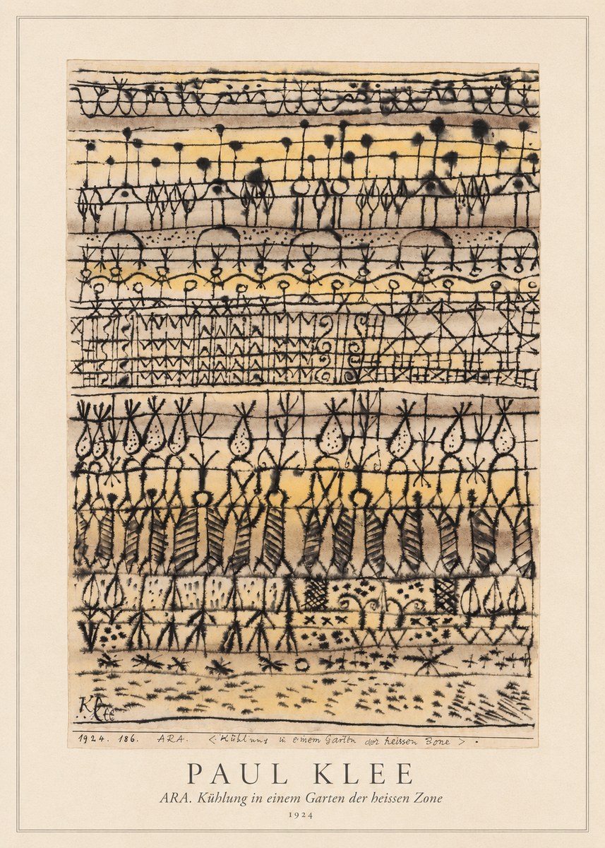 Paul Klee Ara. Kühlung in Einem Garten Der Heissen Zone No4 - Poszter
