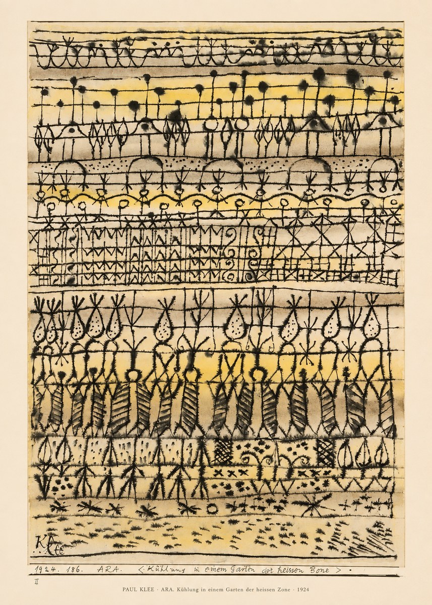 Paul Klee Ara. Kühlung in Einem Garten Der Heissen Zone No6 - Poszter