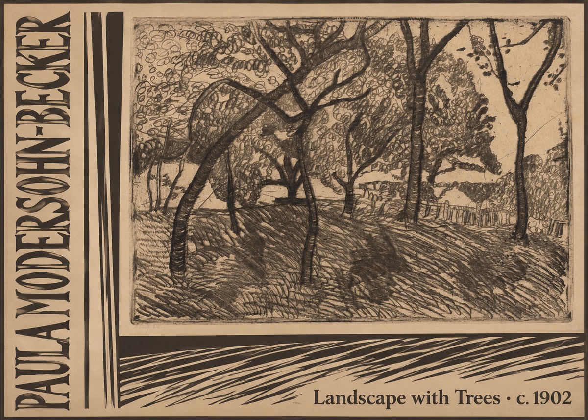 Paula Modersohn-Becker Landscape with Trees No3 - Poszter