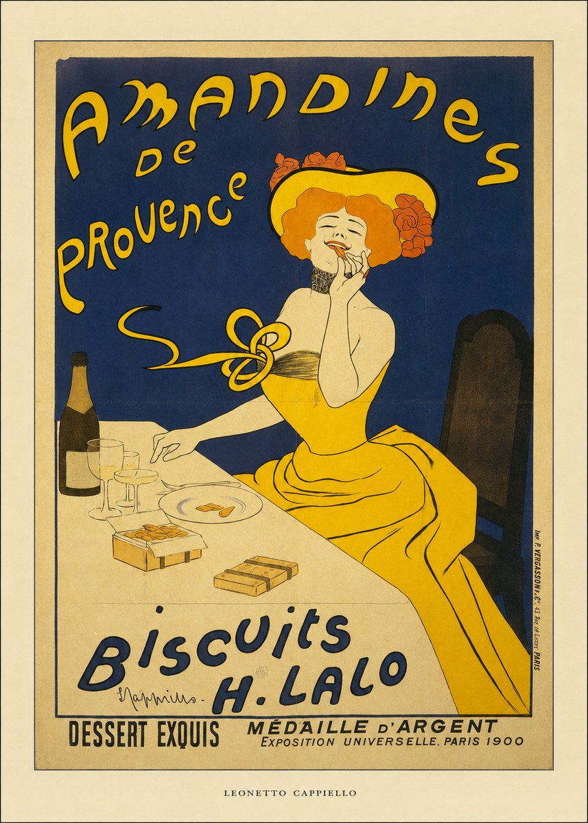 Leonetto Cappiello Amandines De Provence Biscuits H. Lalo III No6 - Poszter