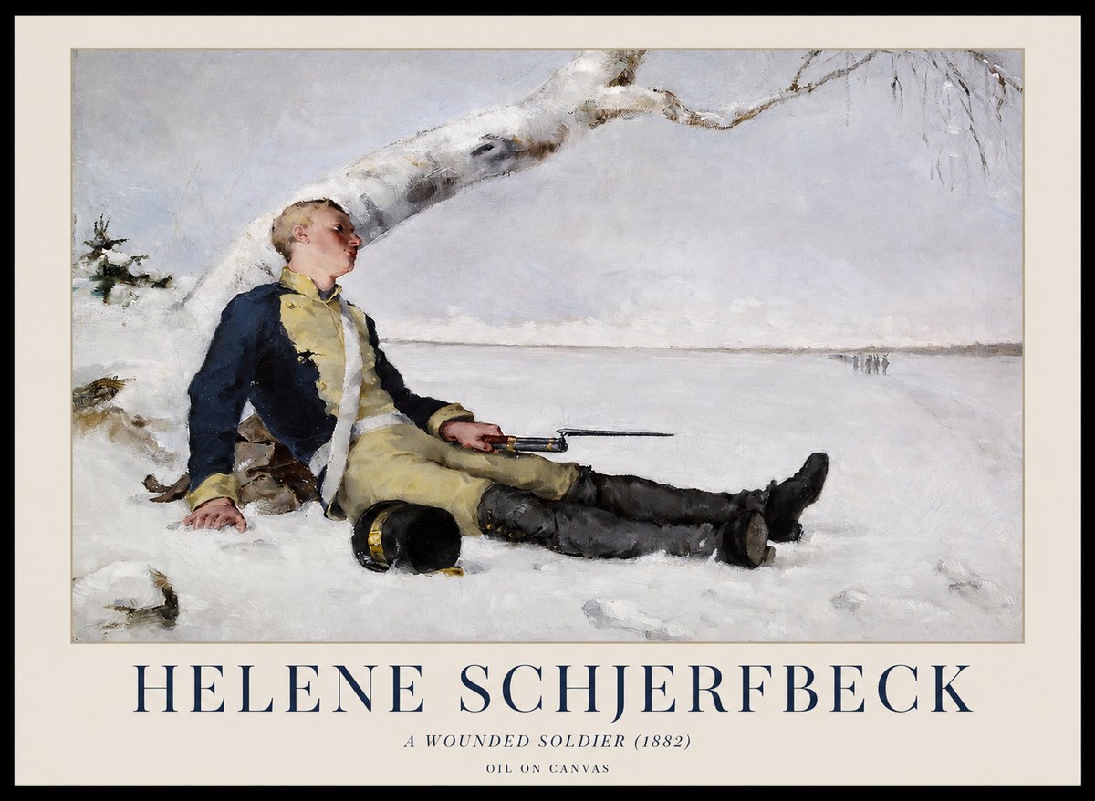 Helene Schjerfbeck A Wounded Soldier (1882) No1 - Poszter