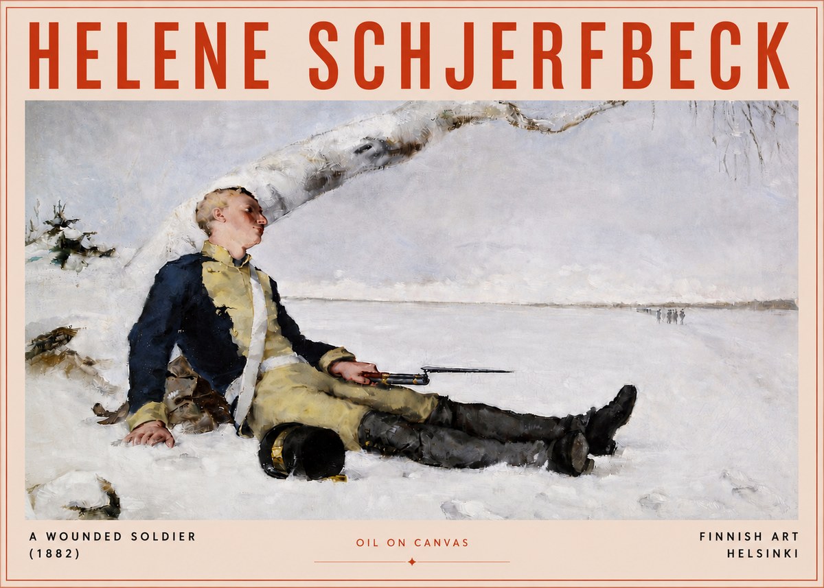 Helene Schjerfbeck A Wounded Soldier (1882) No5 - Poszter
